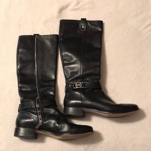 Michael Kors black leather boots. Size 11M.